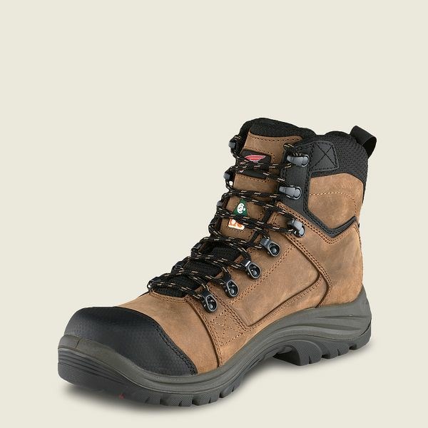 Black / Brown Men's Red Wing Tradesman 6-inch Waterproof CSA Safety Toe Boot Work Boots | IE91302NH