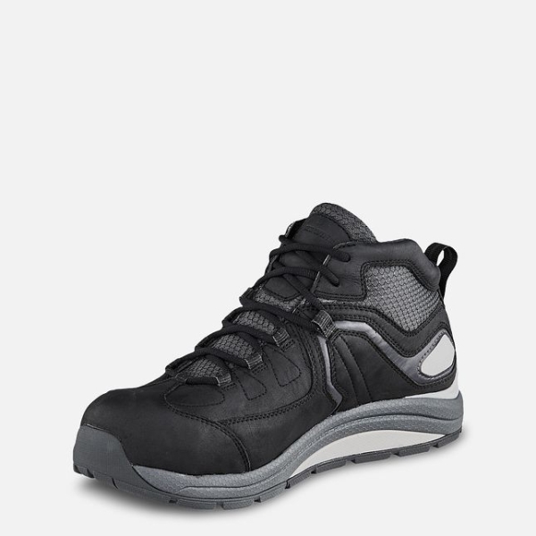 Black / Grey Men's Red Wing Cooltech™ Athletics Waterproof Athletic Safety Shoes | IE30452IK