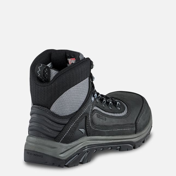 Black / Grey Women's Red Wing Tradeswoman 6-inch Waterproof CSA Hiker Work Shoes | IE65392KM