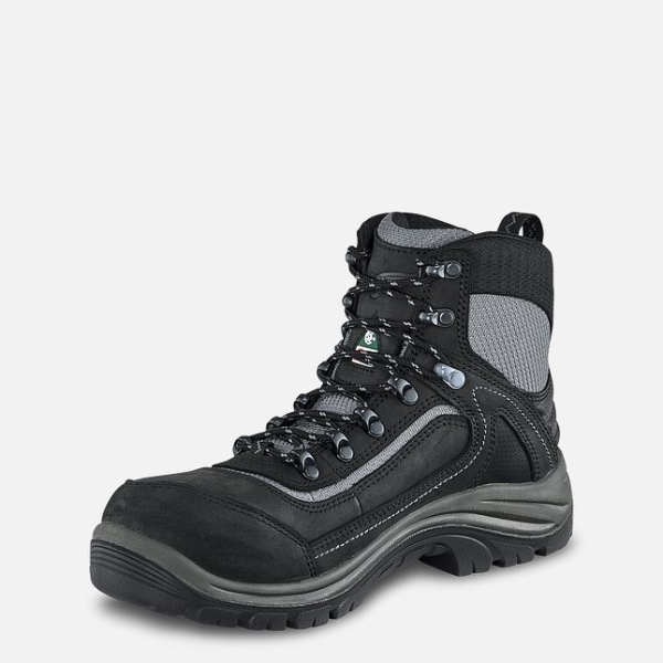 Black / Grey Women's Red Wing Tradeswoman 6-inch Waterproof CSA Hiker Work Shoes | IE65392KM