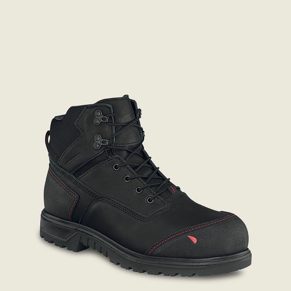 Black Men\'s Red Wing Brnr XP 6-inch Waterproof Safety Toe Boot Work Boots | IE14695EP