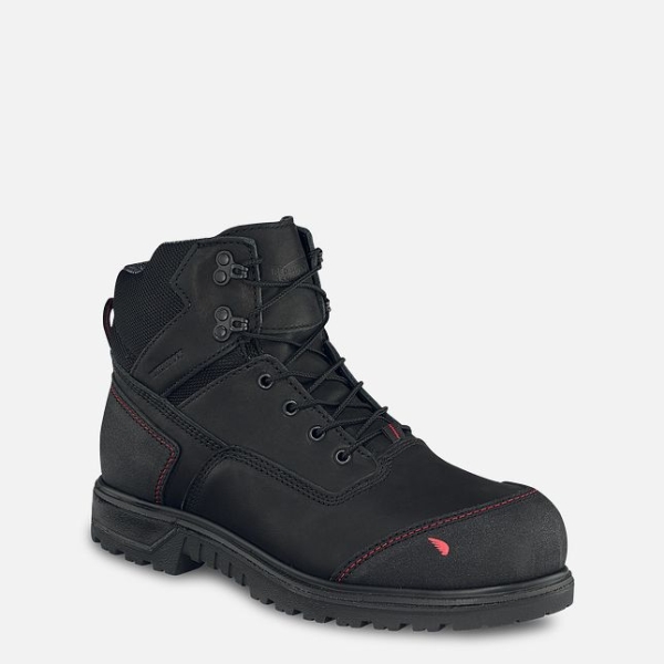 Black Men\'s Red Wing Brnr XP 6-inch Waterproof Work Boots | IE59832NF