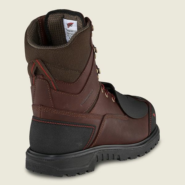 Black Men's Red Wing Brnr XP 8-inch Waterproof Safety Toe Metguard Boot Work Boots | IE08719SI