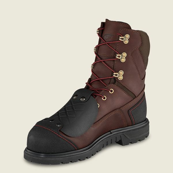 Black Men's Red Wing Brnr XP 8-inch Waterproof Safety Toe Metguard Boot Work Boots | IE08719SI