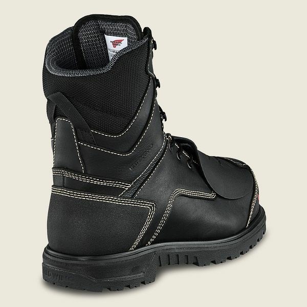 Black Men's Red Wing Brnr XP 8-inch Waterproof, Metguard, CSA Safety Toe Boot Work Boots | IE45360KR