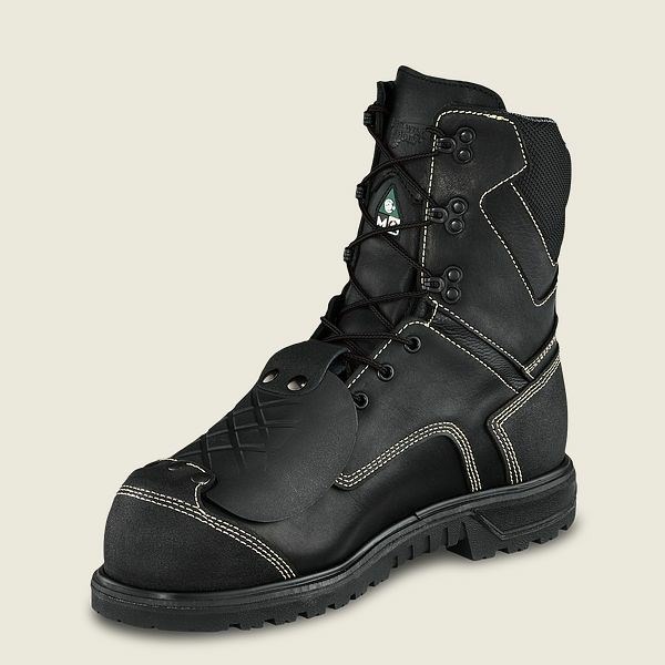 Black Men's Red Wing Brnr XP 8-inch Waterproof, Metguard, CSA Safety Toe Boot Work Boots | IE45360KR