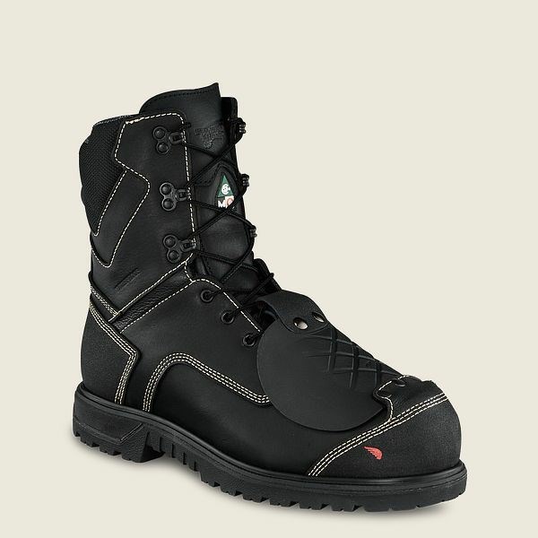 Black Men\'s Red Wing Brnr XP 8-inch Waterproof, Metguard, CSA Safety Toe Boot Work Boots | IE45360KR