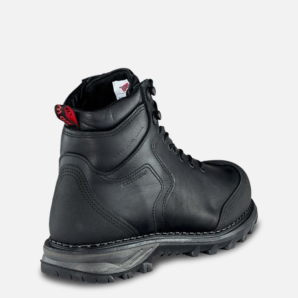 Black Men's Red Wing Burnside 6-inch Waterproof Safety Shoes | IE14637VO