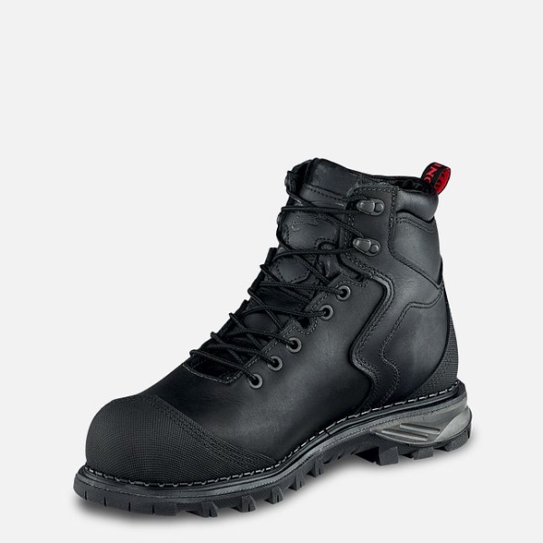 Black Men's Red Wing Burnside 6-inch Waterproof Safety Shoes | IE14637VO