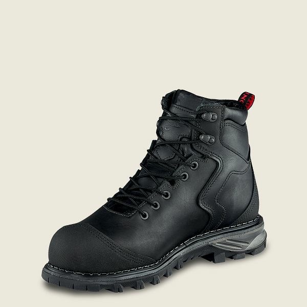 Black Men's Red Wing Burnside 6-inch Waterproof Safety Toe Boot Work Boots | IE35761GM