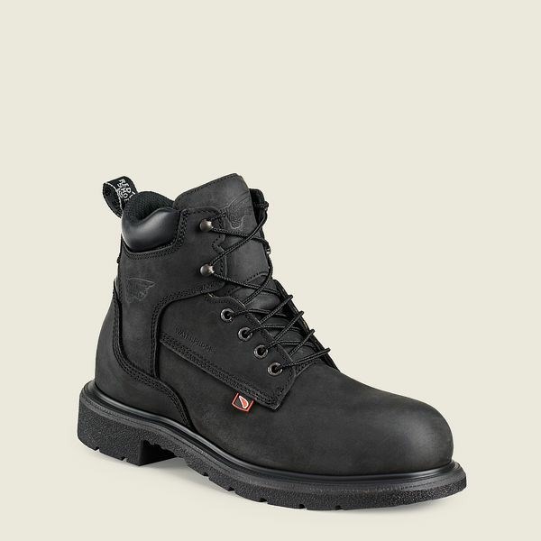 Black Men\'s Red Wing DynaForce 6-inch Waterproof Safety Toe Boots | IE83604UV