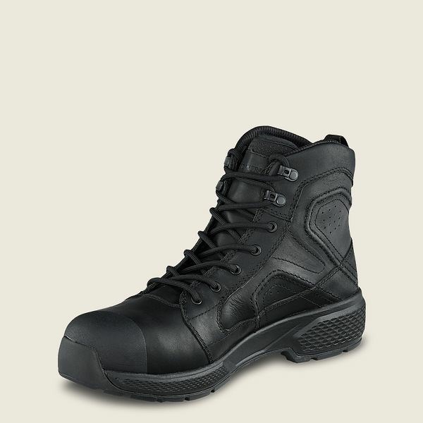 Black Men's Red Wing Exos Lite 6-inch Waterproof Safety Toe Boot Work Boots | IE48071WQ