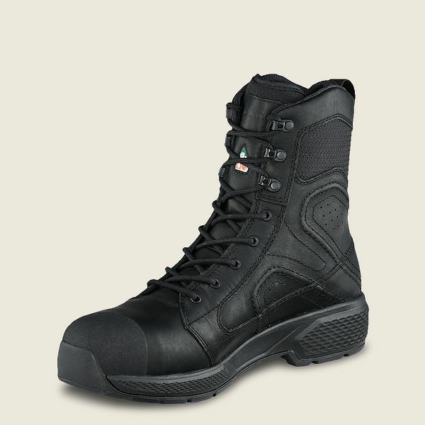 Black Men's Red Wing Exos Lite 8-inch Waterproof, CSA Safety Toe Boot Work Boots | IE98176DA