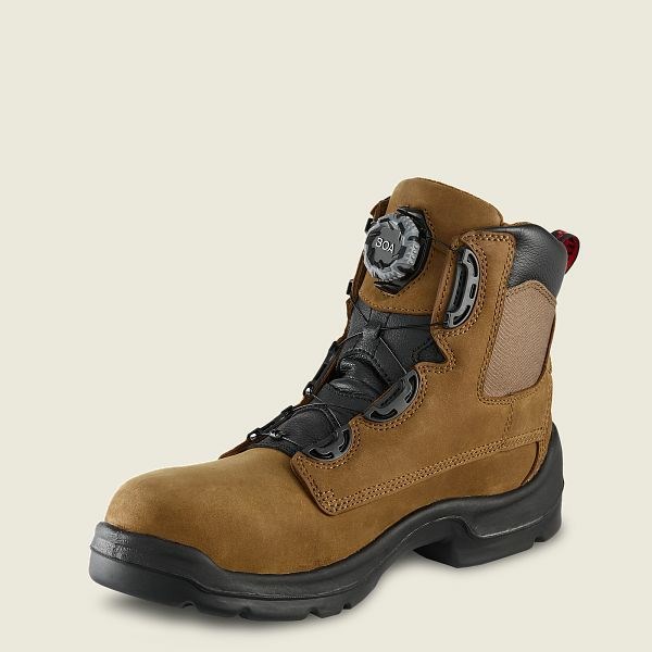 Black Men's Red Wing FlexBond 6-inch BOA; Waterproof Safety Toe Boots | IE89453LI