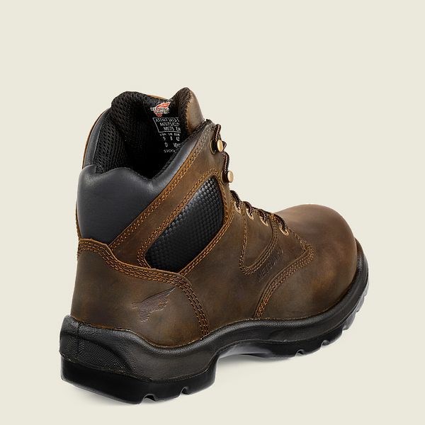 Black Men's Red Wing FlexBond 6-inch Safety Toe Metguard Boot Work Boots | IE85410ML