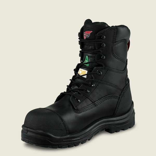 Black Men's Red Wing King Toe 8-inch Waterproof CSA Safety Toe Boot Work Boots | IE16708CD