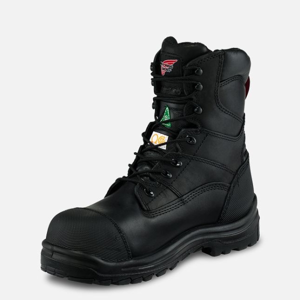 Black Men's Red Wing King Toe® 8-inch Waterproof CSA Work Boots | IE03296ZO