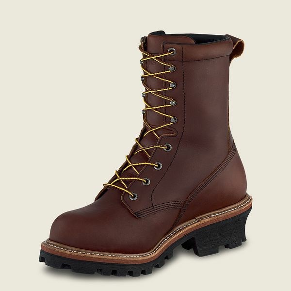 Black Men's Red Wing LoggerMax 9-inch Insulated, Waterproof Soft Toe Boot Work Boots | IE21803WS