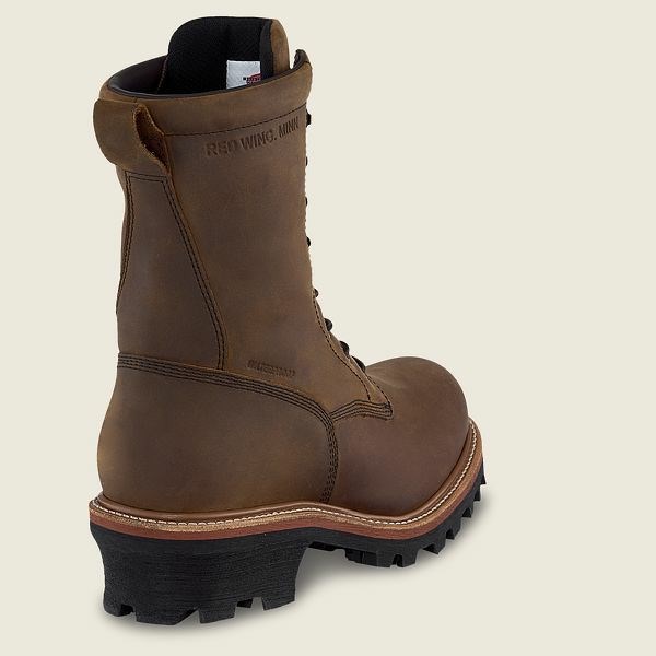 Black Men's Red Wing LoggerMax 9-inch Insulated, Waterproof Safety Toe Boot Work Boots | IE65723LC