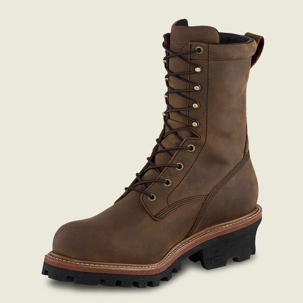 Black Men's Red Wing LoggerMax 9-inch Insulated, Waterproof Safety Toe Boot Work Boots | IE65723LC