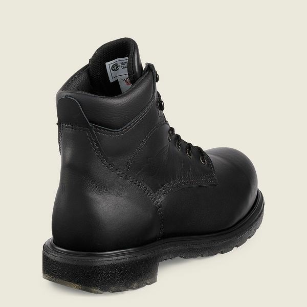 Black Men's Red Wing SuperSole 2.0 6-inch CSA Safety Toe Boot Work Boots | IE38265JM