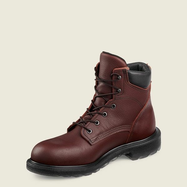 Black Men's Red Wing SuperSole 2.0 6-inch Soft Toe Boot Work Boots | IE85327BJ