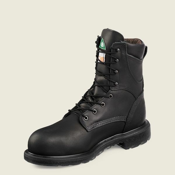 Black Men's Red Wing SuperSole 2.0 8-inch Insulated, Waterproof CSA Safety Toe Boot Work Boots | IE35498ST