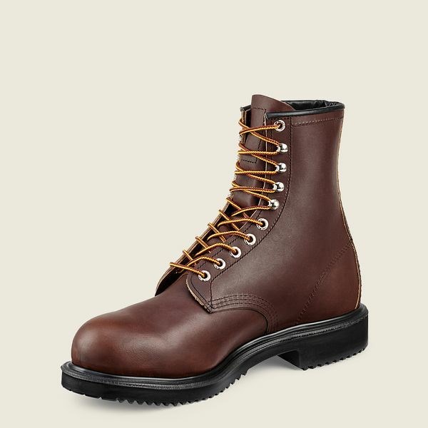 Black Men's Red Wing SuperSole 8-inch Safety Toe Boot Work Boots | IE64257QE