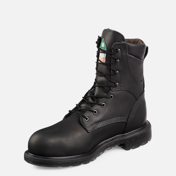 Black Men's Red Wing Supersole® 2.0 8-inch Insulated, Waterproof CSA Work Boots | IE35871IX