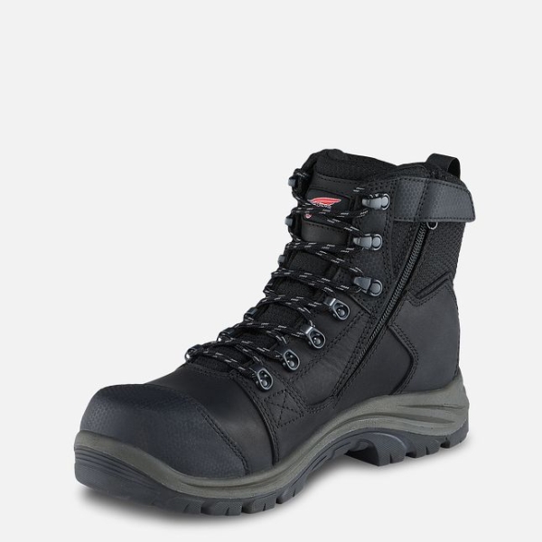 Black Men's Red Wing Tradesman 6-inch Side-Zip Waterproof Shoes | IE26017QH