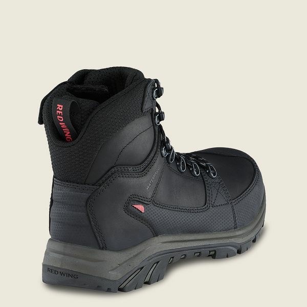 Black Men's Red Wing Tradesman 6-inch Side-Zip Waterproof Safety Toe Boot Work Boots | IE32097ZJ