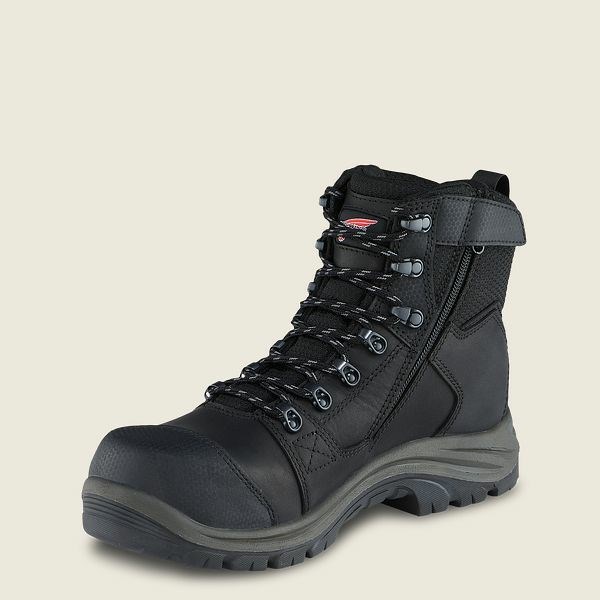 Black Men's Red Wing Tradesman 6-inch Side-Zip Waterproof Safety Toe Boot Work Boots | IE32097ZJ