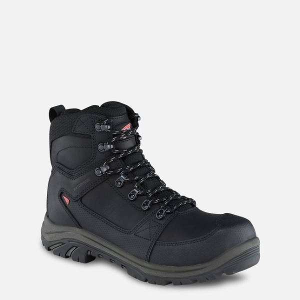 Black Men\'s Red Wing Tradesman 6-inch Side-Zip Waterproof Work Boots | IE49703EQ