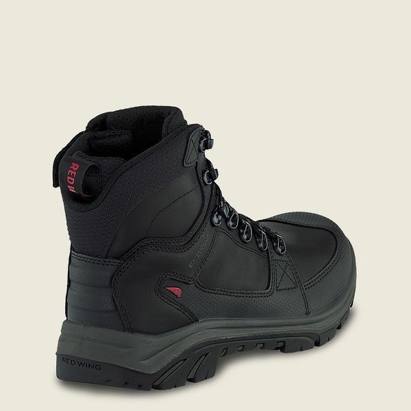 Black Men's Red Wing Tradesman 6-inch Side-Zip, Waterproof, CSA Safety Toe Boots | IE78253OX