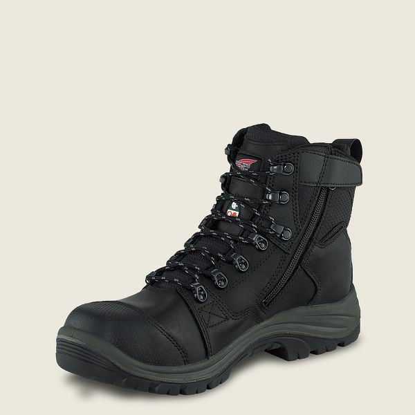 Black Men's Red Wing Tradesman 6-inch Side-Zip, Waterproof, CSA Safety Toe Boots | IE78253OX