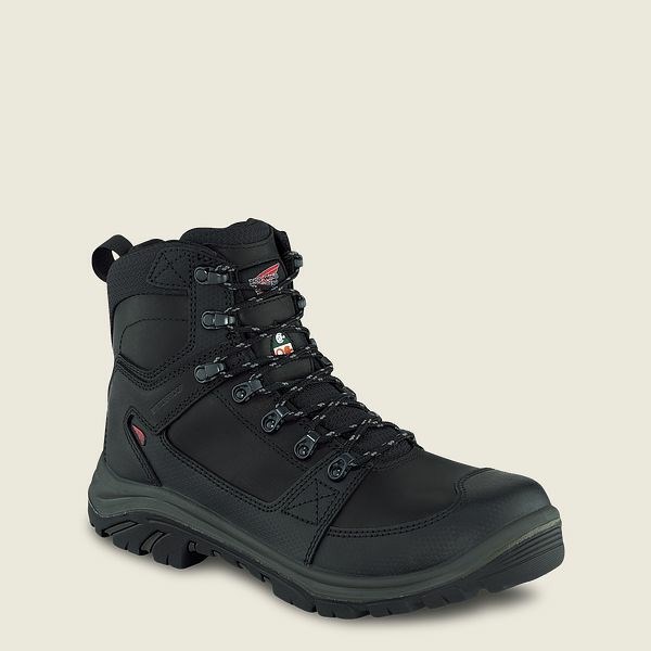 Black Men\'s Red Wing Tradesman 6-inch Side-Zip, Waterproof, CSA Safety Toe Boots | IE78253OX