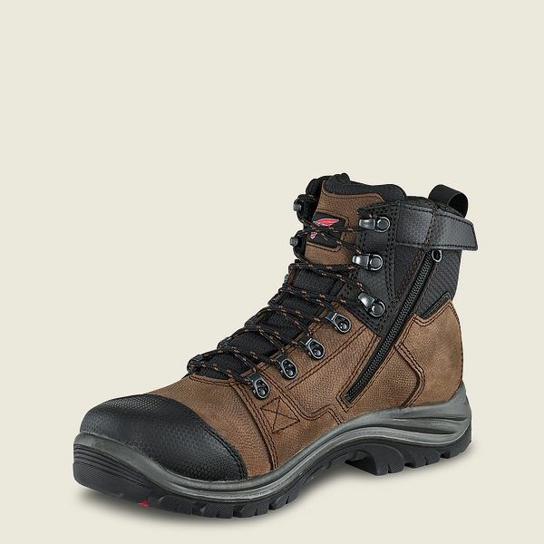 Black Men's Red Wing Tradesman 6-inch Waterproof Soft Toe Boot Work Boots | IE50716WV