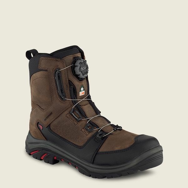 Black Men\'s Red Wing Tradesman 8-inch BOA,Waterproof, CSA Safety Toe Boots | IE21758TI