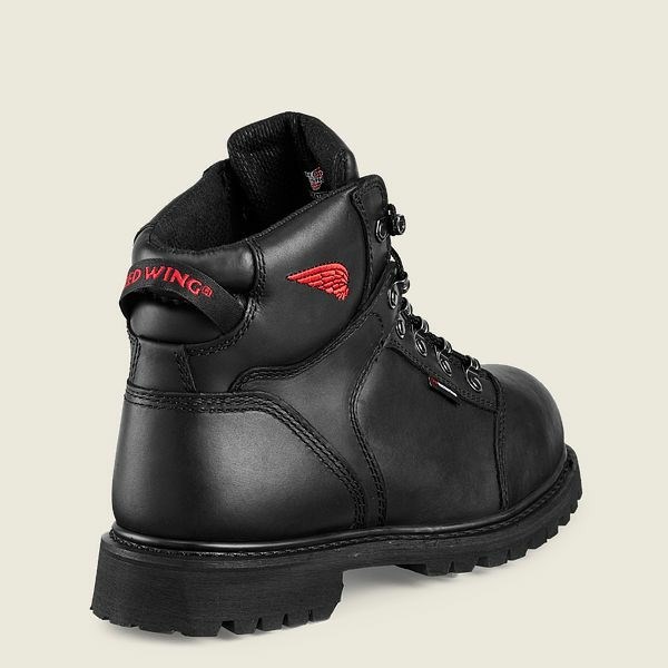 Black Men's Red Wing TruWelt 6-inch Waterproof Boot Safety Toe Boots | IE60342NH