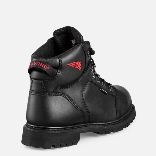 Black Men's Red Wing Truwelt 6-inch Waterproof Shoes | IE70482OH