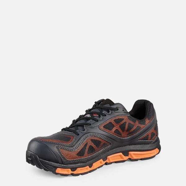 Black / Orange Men's Red Wing Athletics Safety Toe Athletic Work Shoes | IE03648RN