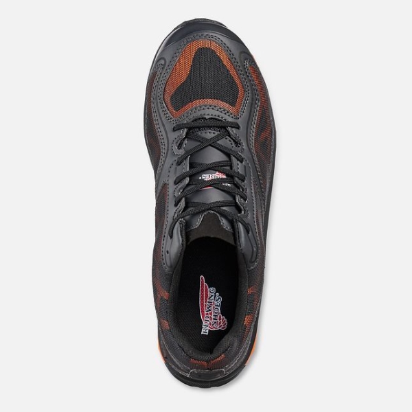 Black / Orange Men's Red Wing Athletics Safety Toe Athletic Work Shoes | IE03648RN