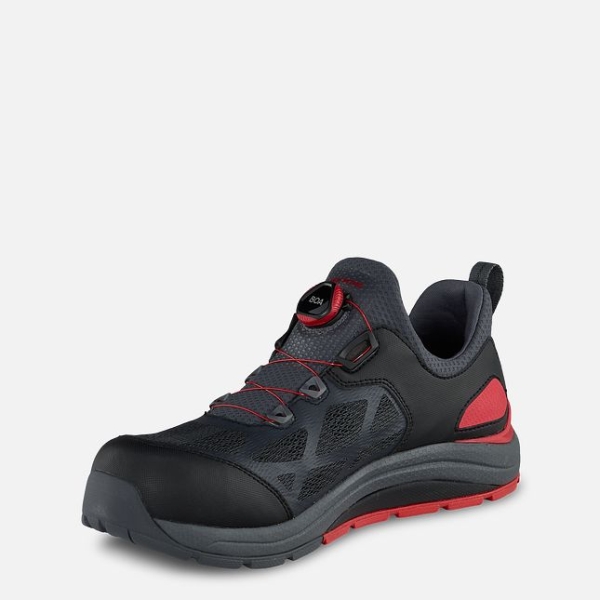 Black / Red Men's Red Wing Cooltech™ Athletics Athletic Safety Shoes | IE24509OV