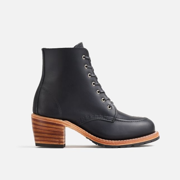 Black Women\'s Red Wing Heeled Boundary Leather Heritage Boots | IE37468LY