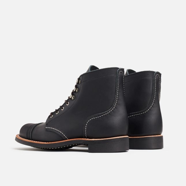 Black Women's Red Wing Short Boundary Leather Heritage Shoes | IE27045AQ