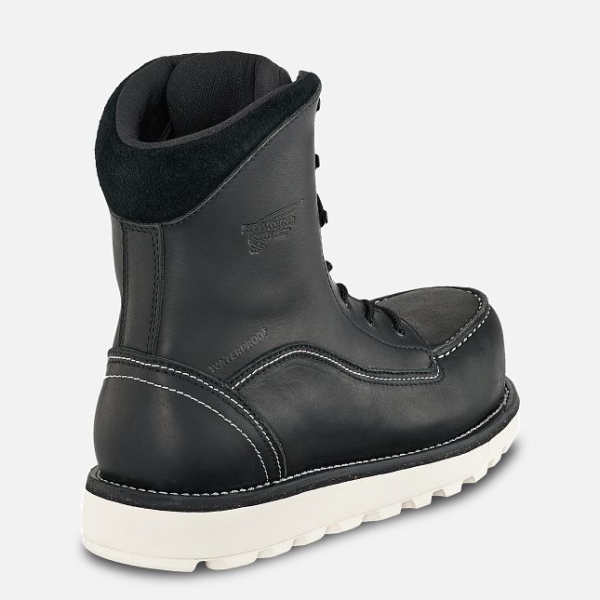 Black Women's Red Wing Traction Tred Lite 8-inch Waterproof CSA Work Boots | IE98604IE