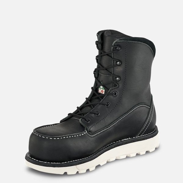 Black Women's Red Wing Traction Tred Lite 8-inch Waterproof CSA Work Boots | IE98604IE