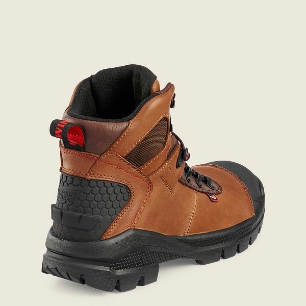 Brown / Black Men's Red Wing Crv 6-inch Waterproof Safety Toe Boot Work Boots | IE18635RL