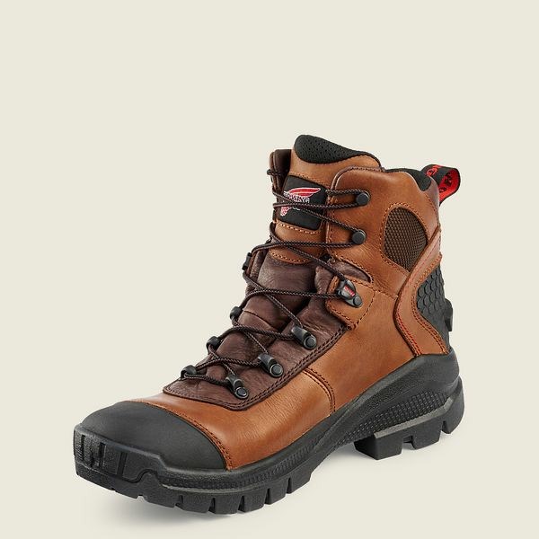 Brown / Black Men's Red Wing Crv 6-inch Waterproof Safety Toe Boot Work Boots | IE18635RL