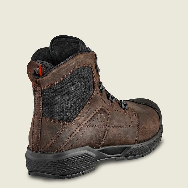 Brown / Black Men's Red Wing Exos Lite 6-inch Waterproof Safety Toe Boot Work Boots | IE36281VY